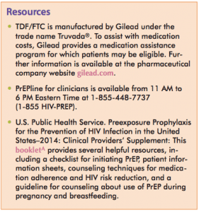 PrEP for prevention: Practice update Resources