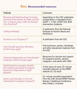 Teratogen Alcohol Resources