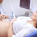 Woman receiving an ultrasound