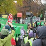 Demonstrators at the U.S Supreme Court Dec. 1