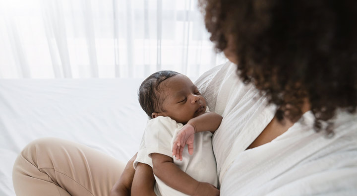 breastfeeding mom and baby