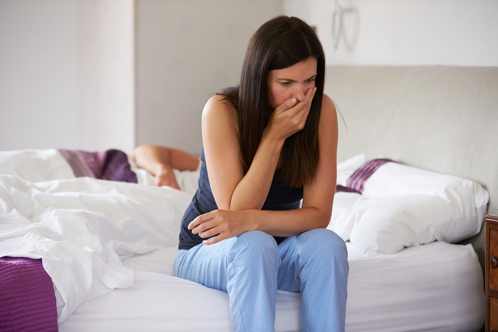 Woman with morning sickness