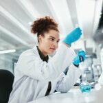 Researcher in lab