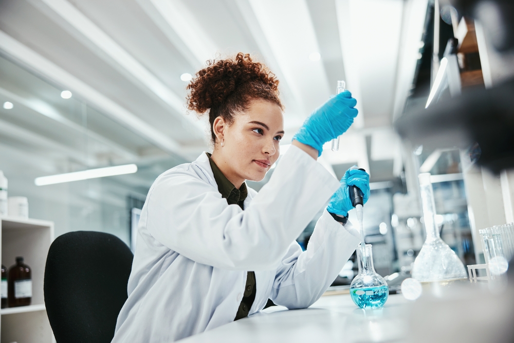 Researcher in lab